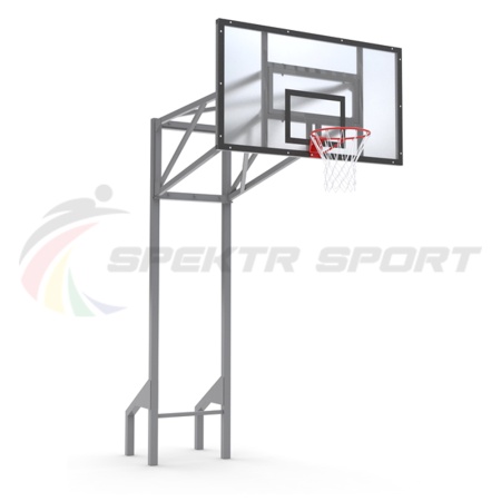 Купить Стойка баскетбольная уличная усиленная со щитом из оргстекла, кольцом и сеткой SP D 413 в Черняховске 